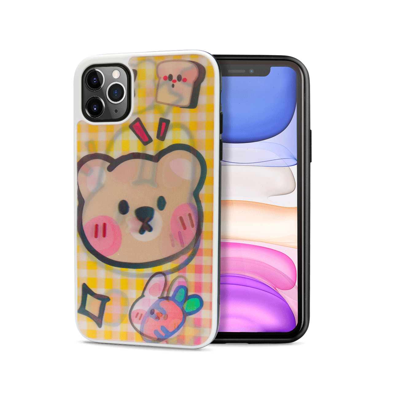 iPHONE 11 Pro Max (6.5in) 3D Dynamic Change Lenticular Design Case (Bunny)
